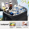 Lunch Box for Men/Women,Large Double-Layer Insulated Expandable Reusable Leakproof Cooler Bags for Adults,Lunch Bag with Adjustable Shoulder Strap for Office Travel Picnic（Black）