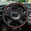 KAFEEK Wood Grain Steering Wheel Cover, Universal 15 Inch, Microfiber Leather,Anti-Slip, Odorless