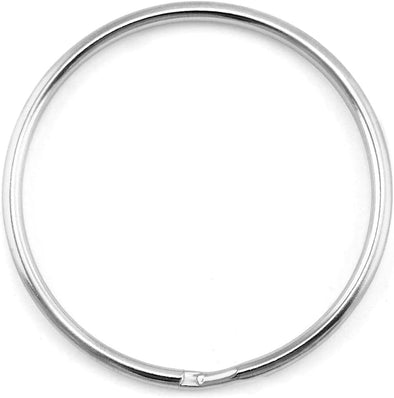 QWORK Key Ring, Set of 20, 2 Inch Large Open Key Ring - Sturdy Key Chain Ring for Keychain and Crafts