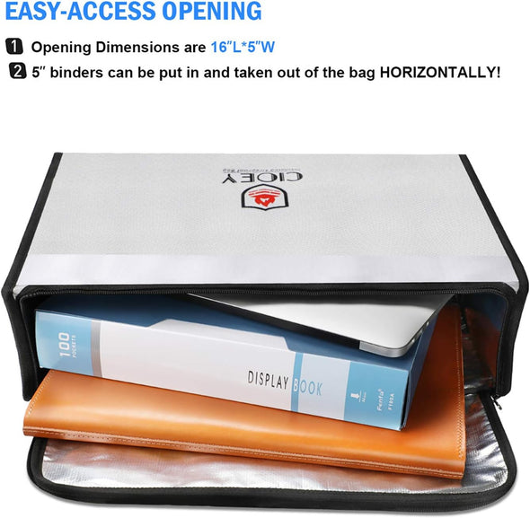 Fireproof Document Bag - Fireproof Box [Thermal Insulated] Fireproof Safety Boxes for Home Large Fireproof Bag Lockable Zipper Fireproof Safe Box Home Safes Fireproof Waterproof Fireproof Money Bag