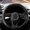 Soft Microfiber Leather Steering Wheel Cover, Universal 15 Inch for Women Girls, Fit Vehicles, Sedans, Suvs, Vans, Trucks - Black