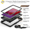 SEYMAC Stock Tablet Case for Lenovo Tab M11 (TB-330FU/TB-330XU) 11 Inch Drop-Proof Protection Cover with 360° Rotate Stand & Strap [Pen Holder] & Screen Protector/K11/Xiaoxin Pad 2024, Black