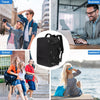 Hanples Travel Backpack for Women Men, Large Carry on Person Item Luggage Backpack, TSA Flight Approved 17.3 in Laptop Bag, Waterproof anti Theft Casual Hiking Bag (Black)
