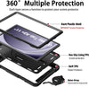 BMOUO for Samsung Galaxy Tab A9+ plus Case 11" 2023 (SM-X210/X216/X218), Shockproof Galaxy Tab A9 plus Case with Rotating Stand and Hand/Shoulder Strap, Black
