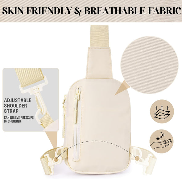 Small RFID Crossbody Bags for Women, anti Theft Travel Small Sling Bag RFID Blocking Chest Bag
