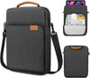 Moko 9-11 Inch Tablet Sleeve Bag Handle Carrying Case with Shoulder Strap Fits Ipad Pro 11 Inch,Ipad 10Th 10.9,Ipad 9/8/7Th Generation 10.2,Ipad Air 5/4Th 10.9,Ipad 9.7,Tab S8/S9 11", Black & Gray