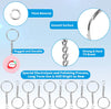 Paxcoo 50Pcs Keychains with Chain and 50 Pcs Jump Rings, Keychain Rings Kit Findings Bulk for Keychain Making Supplie DIY Crafts