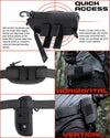 WYNEX Tactical Molle Glasses Pouch, Shockproof Eyeglasses Case Hard Shell, Sunglasses Case with Clip and Zipper, Protective Box with Flag Patch, for Most Glasses, Sunglasses, Goggles