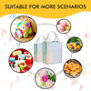 RACETOP 15 Pcs Iridescent Glossy Gift Bags Medium Size, 8X4X10 Inch Holographic Reusable Gift Bags with Handles & Sturdy Base, Ideal for Birthday, Wedding, Bachelorette, Party Favors, Holiday Goodie