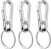 Rainspire Key Ring Keychain Keyrings Key Chain Holder Clip Key Organizer Key Chain Ring for Men and Women, 3 Pack, Silver