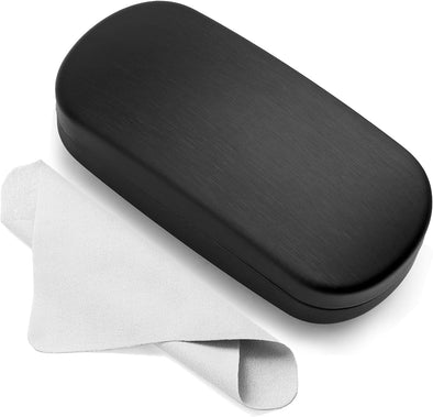 Marvolia Glasses Case Hard Shell - PU Leather Eyeglasses Case for Sunglasses Eye Glasses with Cleaning Cloth