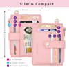 BAOSIWA Silicone Bracelet Keychain Wallet for Women Wristlet Card Holder Slim RFID Wallet with Zipper Pocket