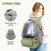 Cat Backpack Carrier, Breathable Cat Carrier Large Space Bubble Pet Backpack for Kitty Small Dog up to 15Lbs, Transparent & Foldable Pet Carrier for Travel Hiking