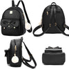 I IHAYNER Girls Bowknot 3-Pieces Fahsion Leather Backpack Backpack Purse for Women Rucksack for Ladies Shoulder Bag