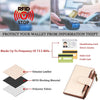 Small Wallet Women RFID Blocking Soft Leather Bifold Compact Card Holder Wallet for Women with Zipper Coin Pocket 4 ID Window
