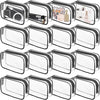 16 Pieces Clear Makeup Bags Bulk, TSA Approved Toiletry Bag for Travel, PVC Waterproof Travel Small Pouches Clear Pouch with Zipper for Men and Women Carry-On Travel Essentials Cosmetic Bags (Black)