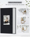 Popotop Photo Album 4X6-300 Photos Linen Cover Photo Books with 300 Horizontal Pockets,Slip-In Picture Albums for Family Wedding Anniversary Baby Vacation Pictures