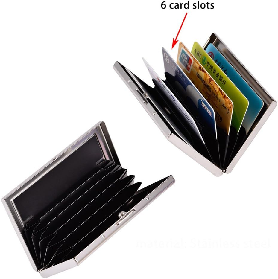 metal credit card sleeve EASTNIGHTS Stainless Steel Credit Card Wallet