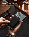 YESIIW Ultra-Slim Wallet for Men - Pop up Card Holder Mens Wallet with RFID Protection Minimalist Metal Wallets Billeteras De Hombres Gifts for Men Dad Husband Boyfriend Black