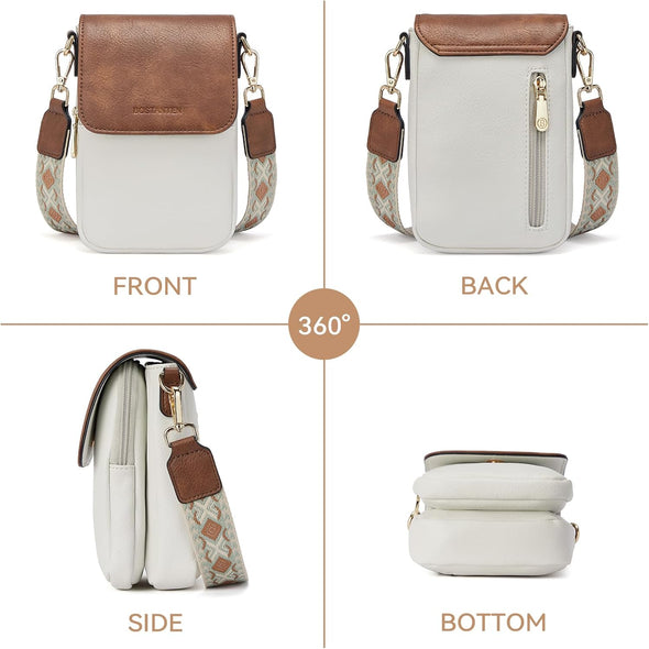 BOSTANTEN Small Crossbody Bags for Women Cell Phone Purse Leather Wallet Handbags with Card Slots