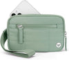 WESTBRONCO Wristlet Wallets for Women Nylon Quilted RFID Wallet with 3 Zipper Purse for Travel