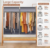 MISSLO 43" Hanging Garment Bags for Hanging Clothes Fully Enclosed Coat Bags for Closet Storage Clothes Cover with Large Clear Window and 3 Zippers (Rack Not Included), 2 Packs
