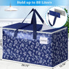 Homehacks Moving Bags, Extra Large Size Moving Boxes, Heavy Duty Luggage Bags with Smooth Zipper and Sturdy Handles, Large Capacity & Easy Loading Storage Totes for Space Saver 88L, 6-Pack, Blue