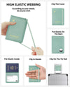 Stouchi Airtag Passport Holder, Cute Passport Holder with Airtag Slot, RFID Passport Wallet Cover for Women, Family Leather Passport Protector Case, Anti-Lost Travel Essentials, Sky Blue