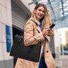 Keyli 4Pc Sets Laptop Bag for Women Large Leather Laptop Briefcase with USB Charging Port Computer Shoulder Tote Bags Purse