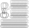 Anezus 100Pcs Key Chain Clip Hooks Swivel Lanyard Snap Hook Keychain Hooks for Lanyard Key Rings Crafting