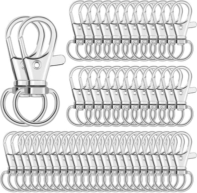 Anezus 100Pcs Key Chain Clip Hooks Swivel Lanyard Snap Hook Keychain Hooks for Lanyard Key Rings Crafting