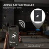 Airtag Wallet Genuine Leather Air Tag Wallet RFID Technology Credit Card Holder with Minimalist Wallet for Men for Apple Airtag (No Airtag Included)(Black)