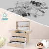 Jewelry Organizer Box, Jewelry Holder Organizer Box, PU Leather Jewelry Box, Gift Idea for Valentine'S Day, Birthday, Mother'S Day, Christmas (Champagne)