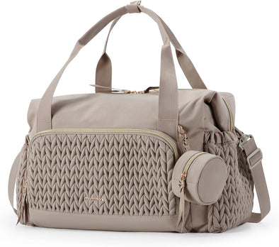 Mommore Diaper Bag Tote, Large Capacity Travel Diaper Bags, Hospital Bag for Labor Delivery, Baby Bag with Pacifier Case