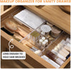 6 Pack Large Clear Plastic Drawer Organizer Trays, Acrylic Kitchen Drawer Organization and Storage Dividers, Non-Slip Storage Bins for Makeup, Kitchen Utensils, Bathroom, Jewelries and Office Desk