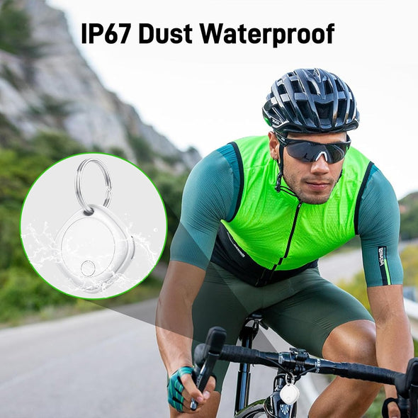 Air Tags-4 Pack, Bluetooth Tracker Works with Apple Find My APP (Ios Only), Bluetooth Smart Air Tag Keys Finder and Item Locator for Keys, Bags, Luggage, Pets, Wallet, Replaceable Battery