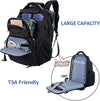 VANKEAN 17.3'' Travel Laptop Backpack TSA Friendly, Water Resistant anti Theft Extra Large College Backpacks with RFID Pockets, USB Port for Men Women Business Work Bag, Black