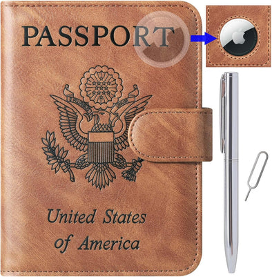 RFID Blocking Passport Wallet - Slim Travel Organizer For Cards, Cash & Documents, Anti-Theft (Pink)