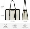 LOVEVOOK 15.6-Inch Canvas Laptop Tote with Clutch for Women - Lightweight, Large Capacity for Work, Travel, School