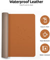 Ysagi Leather Desk Pad Protector, Office Desk Mat, Large Mouse Pad, Non-Slip PU Leather Desk Blotter, Laptop Desk Pad, Waterproof Desk Writing Pad for Office and Home (Brown, 31.5" X 15.8")