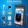 Large Floating Waterproof Phone Pouch [With Sealing Strip], Cell Phone Dry Bag for Iphone 16 15 14 13 12 Pro Max Galaxy Google All Devices, Float Waterproof Bag for Beach Vacation Black