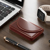 Maxgear Business Card Holder, PU Leather Business Card Case Pocket for Men or Women, Professional Slim Credit Cards Carrier Name Cards Holder Wallet with Magnetic Shut, Coffee