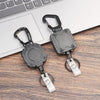 AIDSOTOU Badge Holder Retractable Clip Heavy Duty Badge Reel Retractable Keychain ID Badge Holder with Breakaway Lanyard ID Card Holder Cool Tactical Keychains