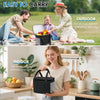 Reusable Lunch Box Lunch Bag for Women Men Insulated Lunch Bag Women Lunch Cooler Tote Bags for Office Work Picnic Outdoor Travel, Black