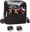 Makeup Brush Case Stand-Up Makeup Cup Travel Professional Cosmetic Bag Artist Storage Bag Large Makeup Brush Bag with Adjustable Divider (Large, Black)