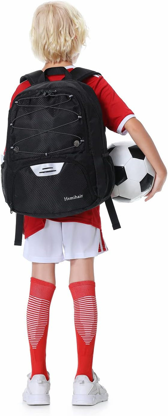 Youth Soccer Bag-Soccer Backpack&Backpack for Football Basketball,With Ball Compartment Separate Cleat Package
