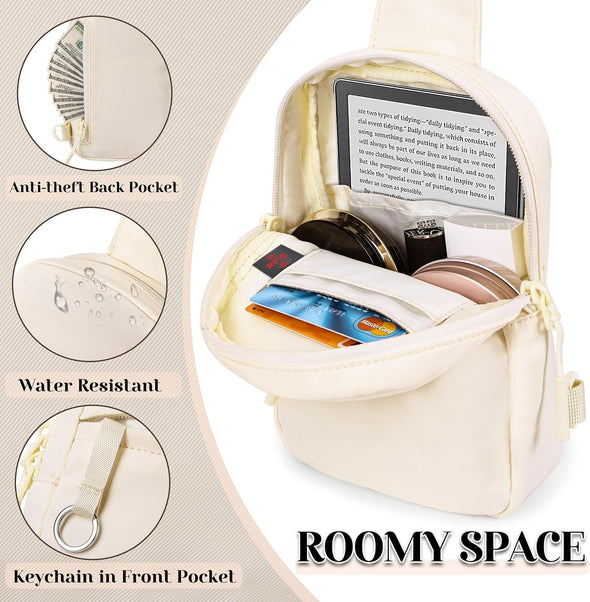 Small RFID Crossbody Bags for Women, anti Theft Travel Small Sling Bag RFID Blocking Chest Bag
