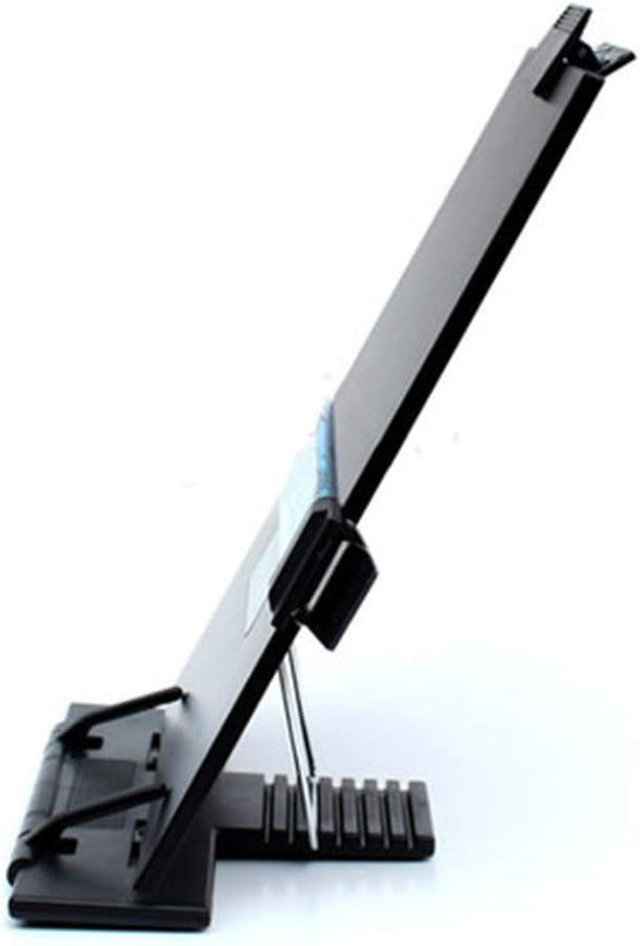 Hanghs Desktop Document Holder/Paper Stand/Clipboard for Sheet Music/Cookbook/Book with 7 Adjustable Positions and a Highlighting Side Clip Black