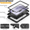 HXCASEAC Case for Samsung Galaxy Tab A9+ plus 11 Inch, Protective with Screen Protector/Hand Strap/Pen Holder, Sturdy Shockproof for Samsung A9 plus Tablet Case SM-X210 SM-X216 SM-X218 - Black