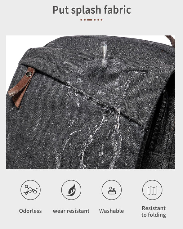 Messenger Bag for Men,Small Sling Crossbody Backpack Shoulder Bag for Men Women,Canvas Strap Backpack Sling Bag